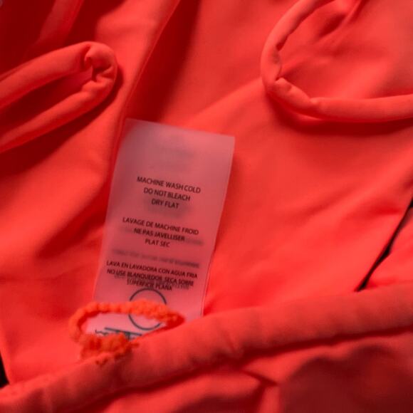 Good American Size Large Tiny Ties Swim Bottom Hot Coral Size 3 - Picture 5 of 6